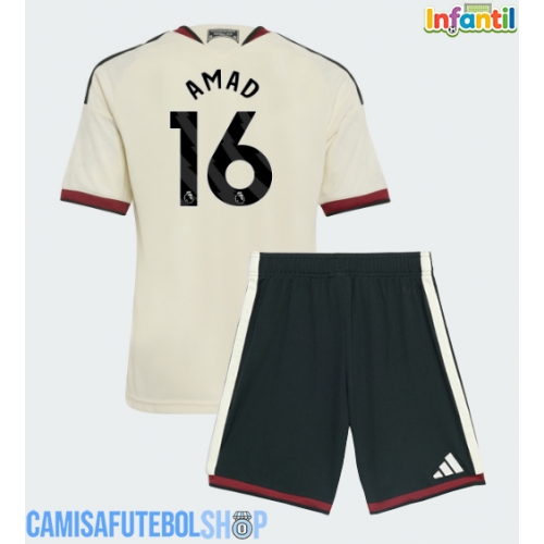 Camisa de time de futebol Manchester United Amad Diallo #16 Replicas 3º Equipamento Infantil 2026-27 Manga Curta (+ Calças curtas)